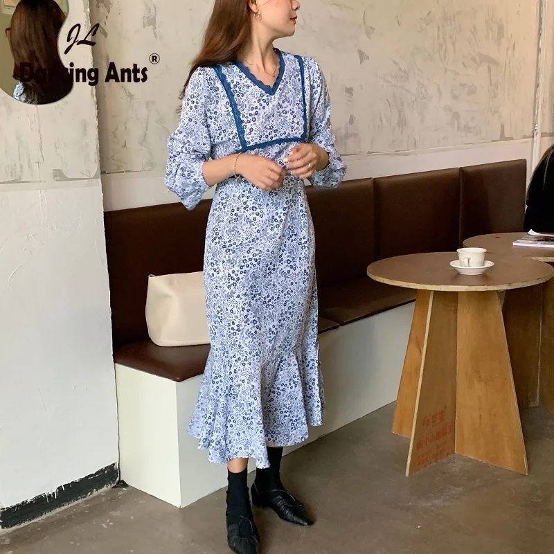 Женское кружевное платье с принтом элегантное винтажное трапеция до середины