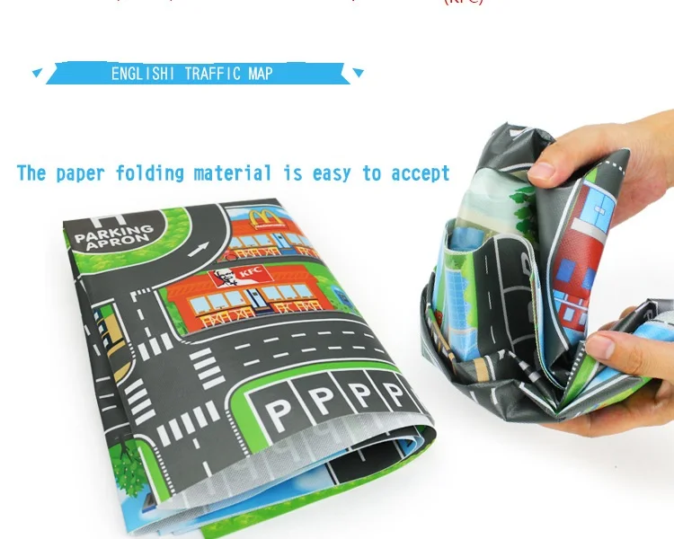 Дорожное движение игровой коврик автомобиль город парковочная карта английская