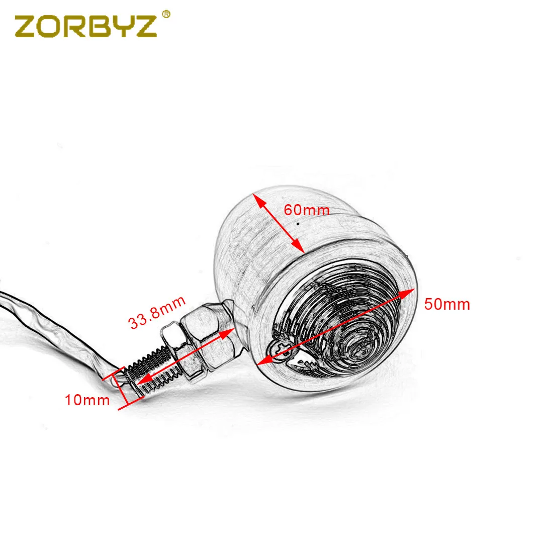ZORBYZ бронзовый цвет пуля металл указасветильник поворота Индикатор для Bobber