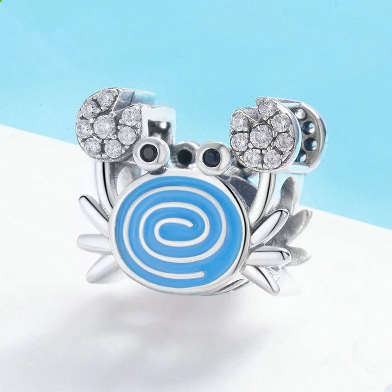 

Silver Crab Bead Pendant Charms Fit Women Beads Bracelets Jewelry Gift
