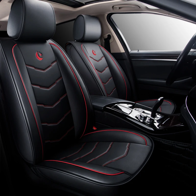 

kalaisike Leather plus Flax Universal Car Seat covers for Subaru all models forester XV Outback Legacy impreza car styling auto