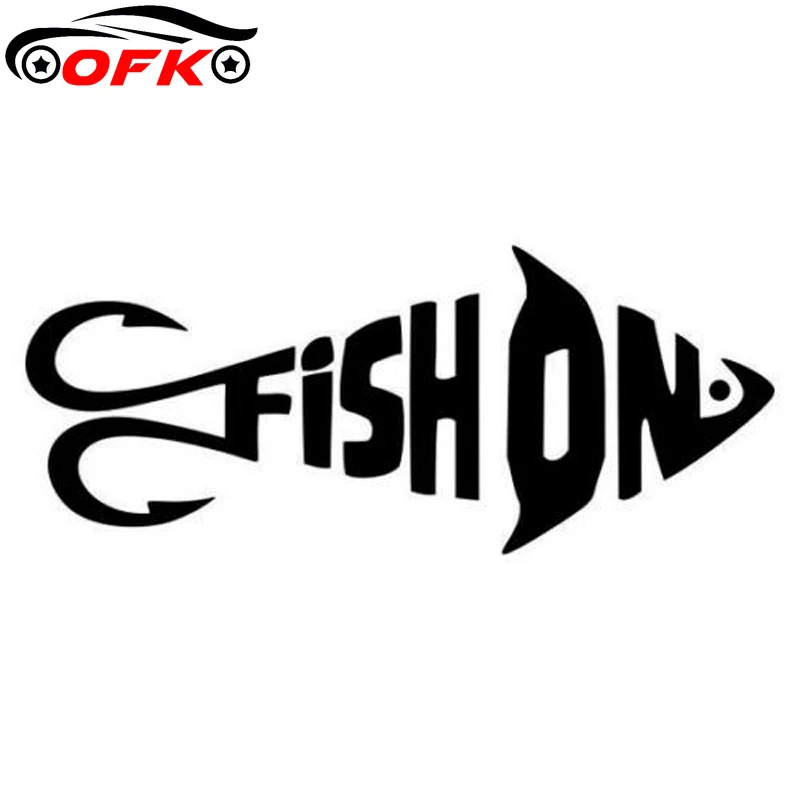 

Модный автомобильный Стайлинг OFK Fish, декоративная Автомобильная наклейка, Виниловая наклейка 13,3 см * 5,5 см