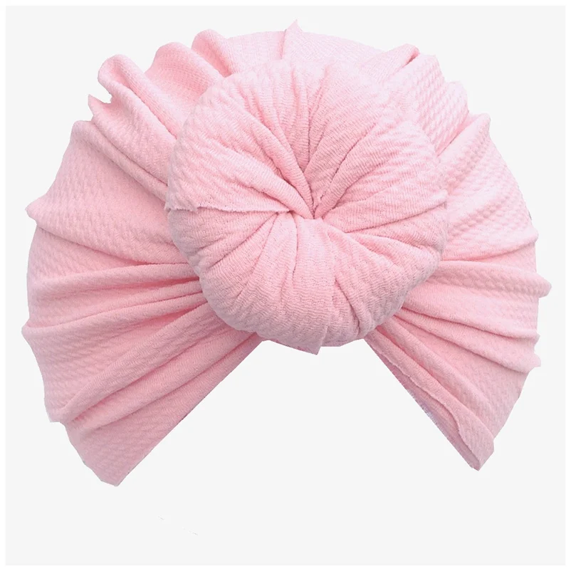 Kids Soft Corn Knotted Turban Elastic Donut Round Cap Beanies Stretch Headband Boy Girls Hair Band Hat Headwraps Headwear FD6636 | Детская