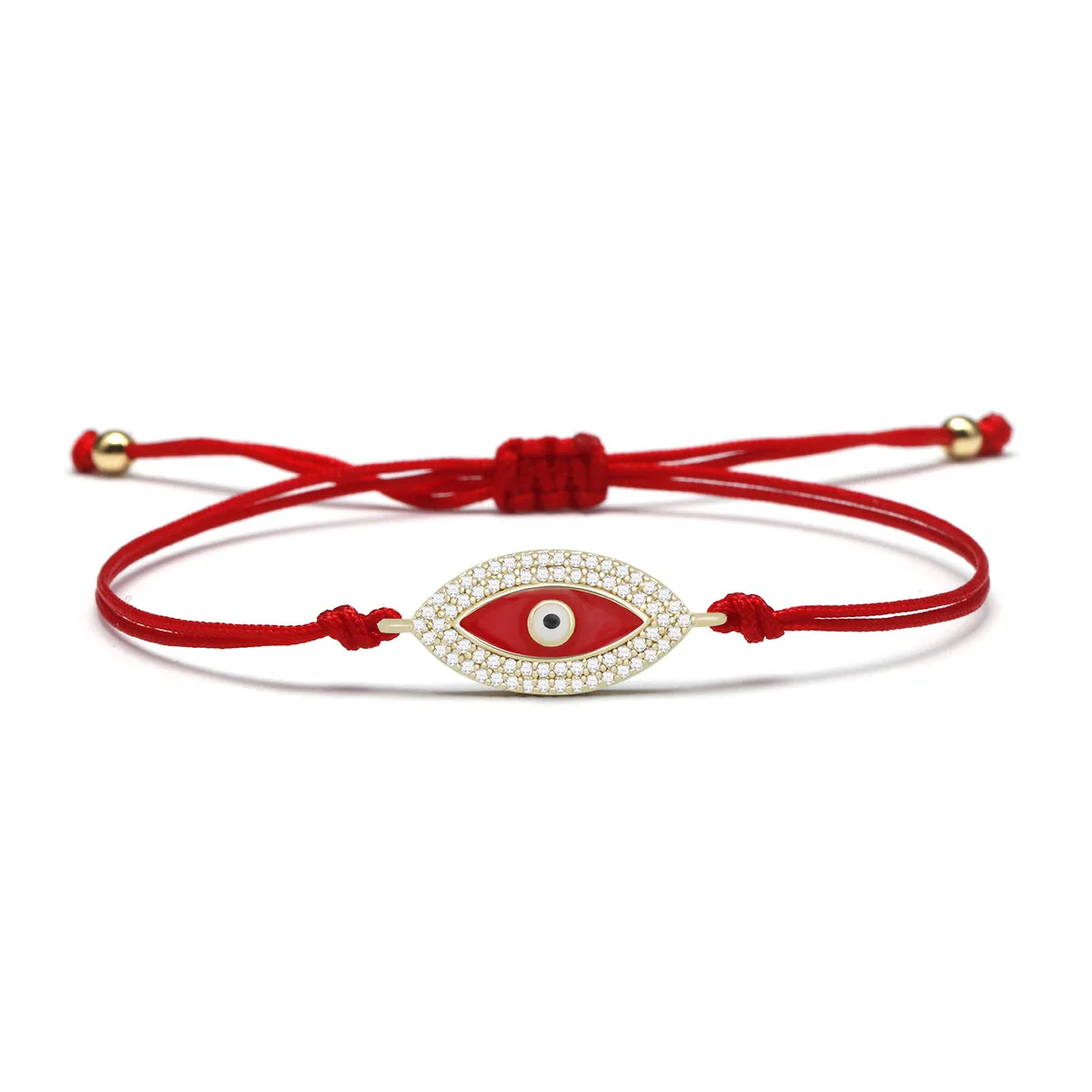 

Trendy Pave Zircon Enamel Turkish Evil Eye Charm Bracelet Adjustable Braided Rope Chain Lucky Pendant Bangle Women Jewelry Gift