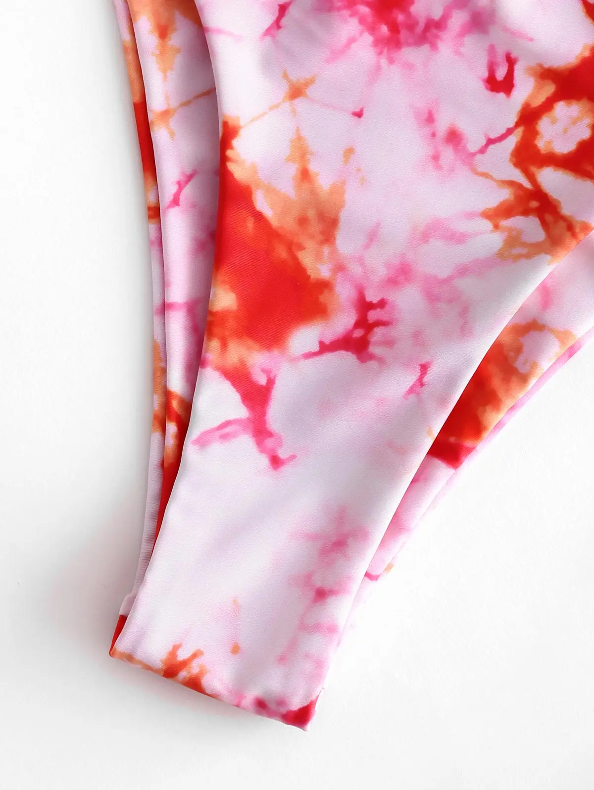 Женский купальник ZAFUL бикини с завязками и краской на косточках высокой талией