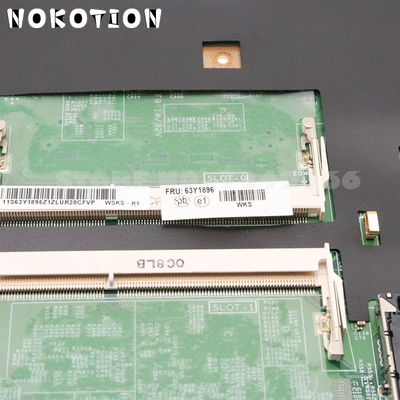 NOKOTION материнская плата для ноутбука Lenovo ThinkPad W510 63Y1896 63Y1551 63Y2022 75Y4115 08271 3 48.4CU14.0 1G