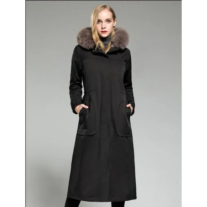 Женские зимние парки 2022 женское меховое пальто Премиум-Качества плотное со