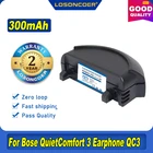 Аккумулятор LOSONCOER 100% мА  ч, 300, 40228, NTA2358 для наушников Bose QuietComfort 3 QC3