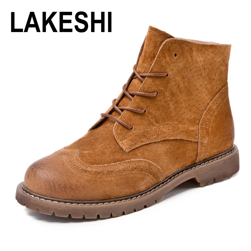 Ботильоны женские из натуральной кожи резиновые короткие сапоги модные ботинки