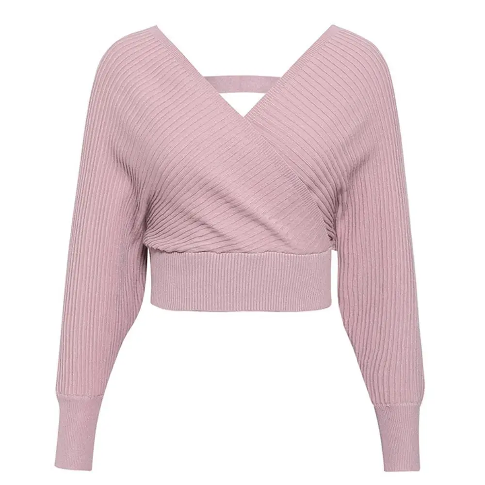 На осень и зиму сексуальное платье с v образным воротом Женский вязаный костюмы