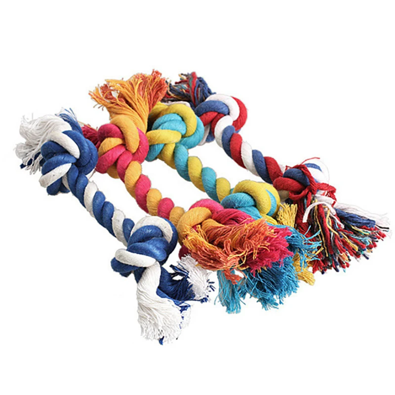 

Dogs Toys Puppy Cotton Chew Rope Knot Toy Durable Braided Dog Toys Dog Cleaning Teeth Braided Bone Rope Juguetes Para Perro