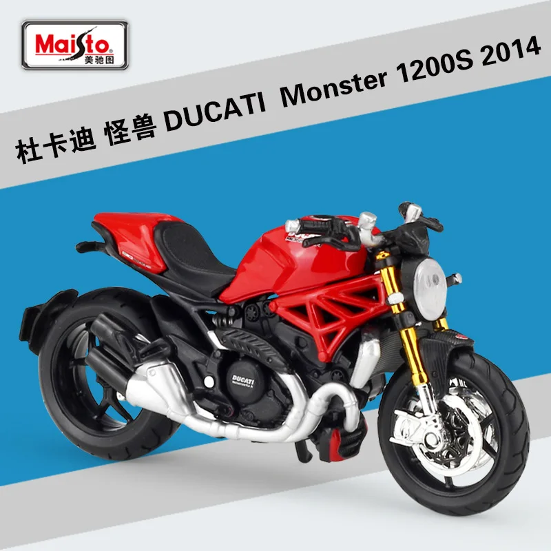 Модели литых под давлением мотоциклов Maisto NEW 1:18 DUCATI MONSTER 1200 реальная