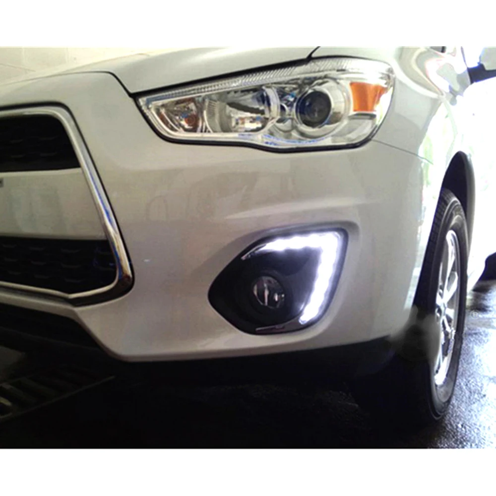 Автомобильная проблесковая для Mitsubishi ASX 2013 2014 2015 светодиодные дневные ходовые