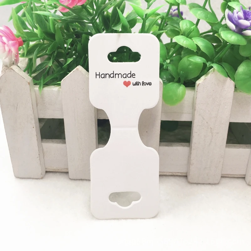 50pcs 9x3.5cm Necklace Display Cards Blank Jewelry Holder For Bracelet Choker Hair Paperboard Packaging Small Business Supplies