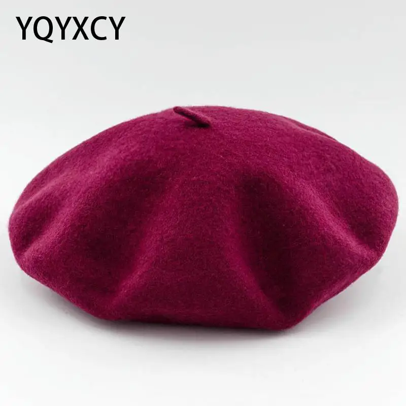 

Wool Beret Autumn Winter Hats For Women Painter Cap Flat Boina Feminina Gorras Planas Candy Color Beret Women New Hot