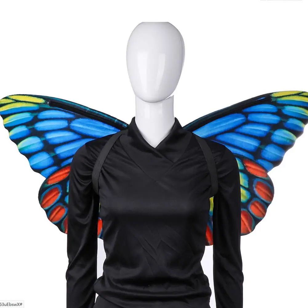 Женская Бабочка крылья Красочные Желтый Зеленый Фея дышащий костюм вечерние