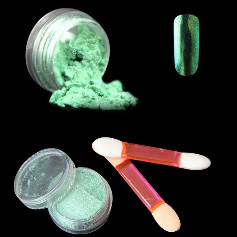 Docaty дизайн маникюра Голографический лазерный лак для ногтей Блестящий Порошок