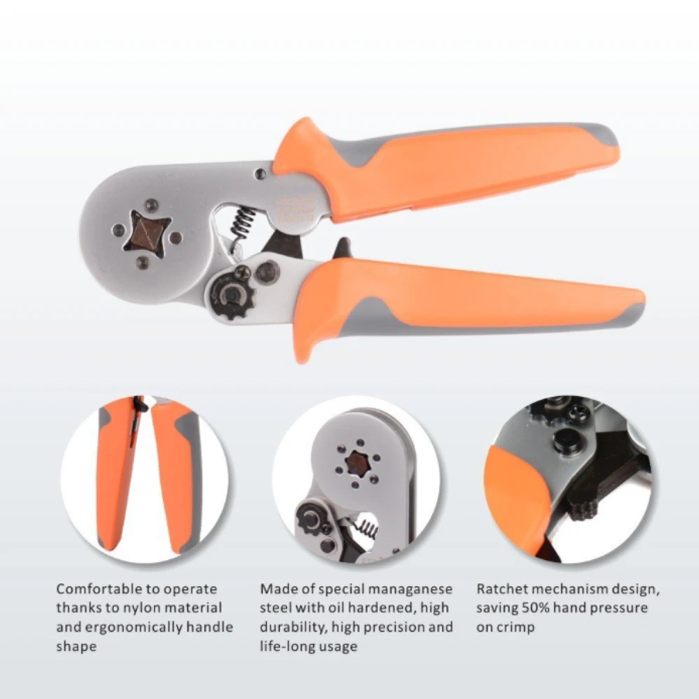 

NEW HSC8 6-4 MINI-TYPE SELF-ADJUSTABLE CRIMPING PLIER 0.25-10mm2 Terminals Crimping Tools Multi Tool Hands Pliers Hand tools