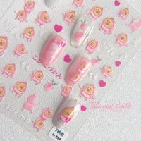 new product cute pink ultra thin nail stickers japanese stickers 5d nail stickers