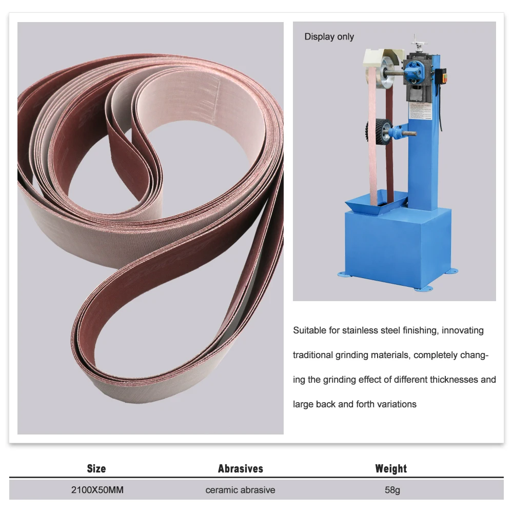 

1 PCS 50*2100MM Ceramic Abrasive Sanding Belts Sandpaper for Polishing Grinding Abrasive Tools