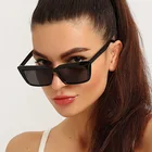 Женские прямоугольные солнцезащитные очки в стиле интернет-знаменитостей, яркая ретро-оправа