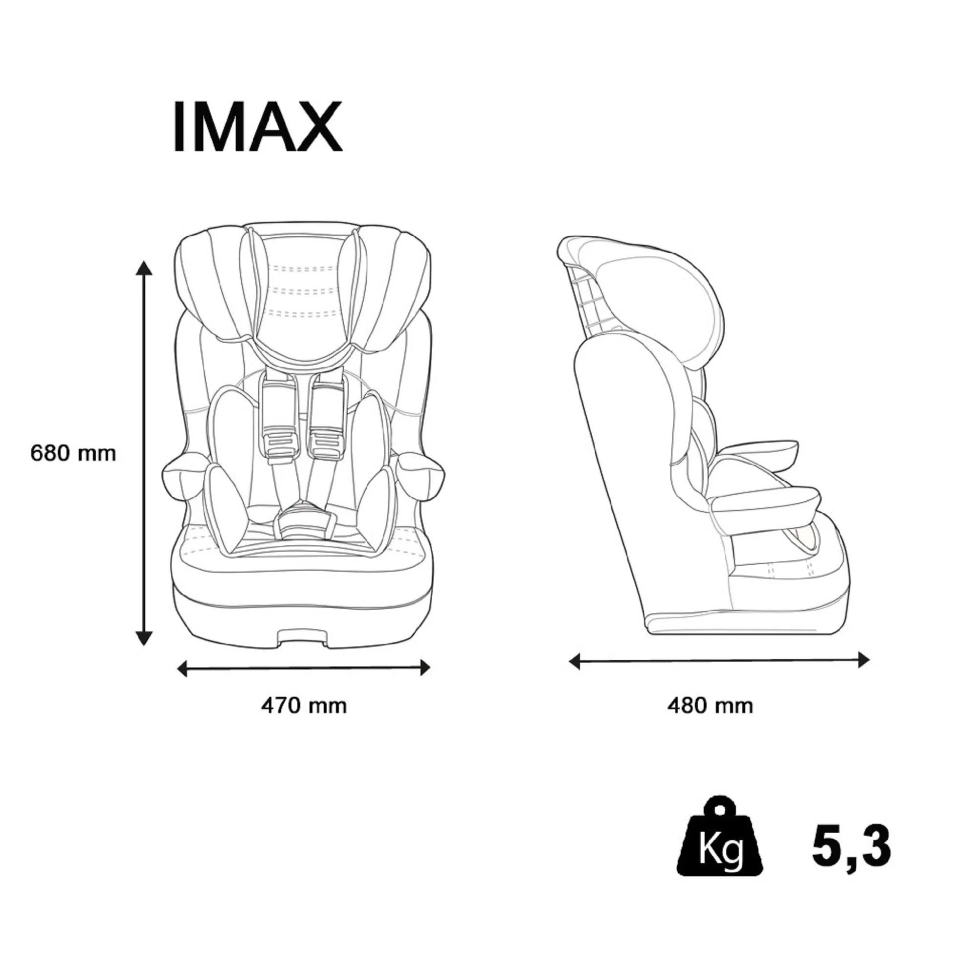 Автокресло Nania IMAX SP ANIMALS GIRAFE для детей группы 1/2/3 | Мать и ребенок