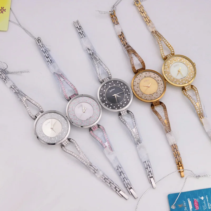 

CRYSTAL RHINESTONE SHELL LADY WOMEN'S WATCH JAPAN QUARTZ HOURS CLOCK FINE FASHION DRESS CHAIN BRACELET GIRL GIFT JULIUS