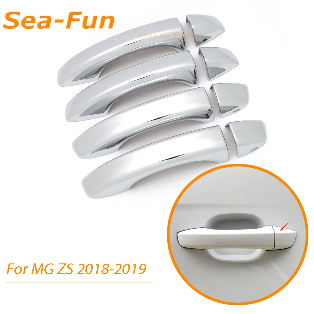 

For MG Zs Suv 2018-2019 Smart Door Handle Trim Cover Decoration Frame ABS Chrome Car Interior Accessories