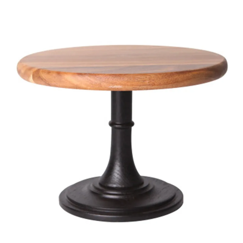 

Home Party Cake Plate Stand Wooden Plate High Base Cupcake Dish Birthday Party Dessert Dish Wedding Tray Decoration Display
