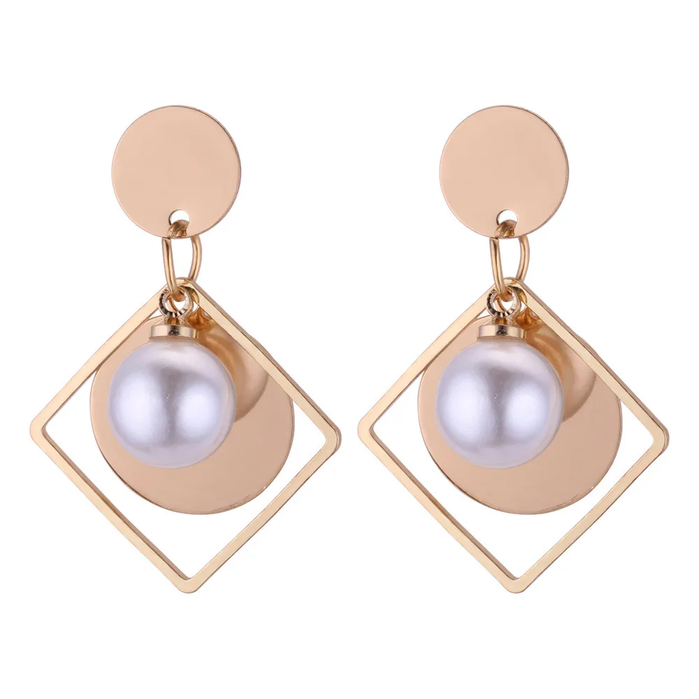 

Pearl Earrings Minimalist Earrings Gouden Oorbellen Goud Big Stud Earrings Geometric Earrings Stud Gold Simple Earring Women