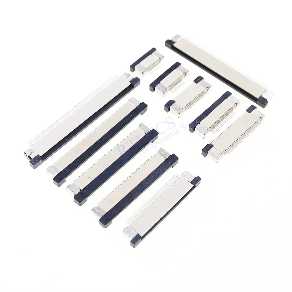 Коннектор FPC 100 мм 0 50 дюйма 40 позиций под прямым углом поверхностный монтажный