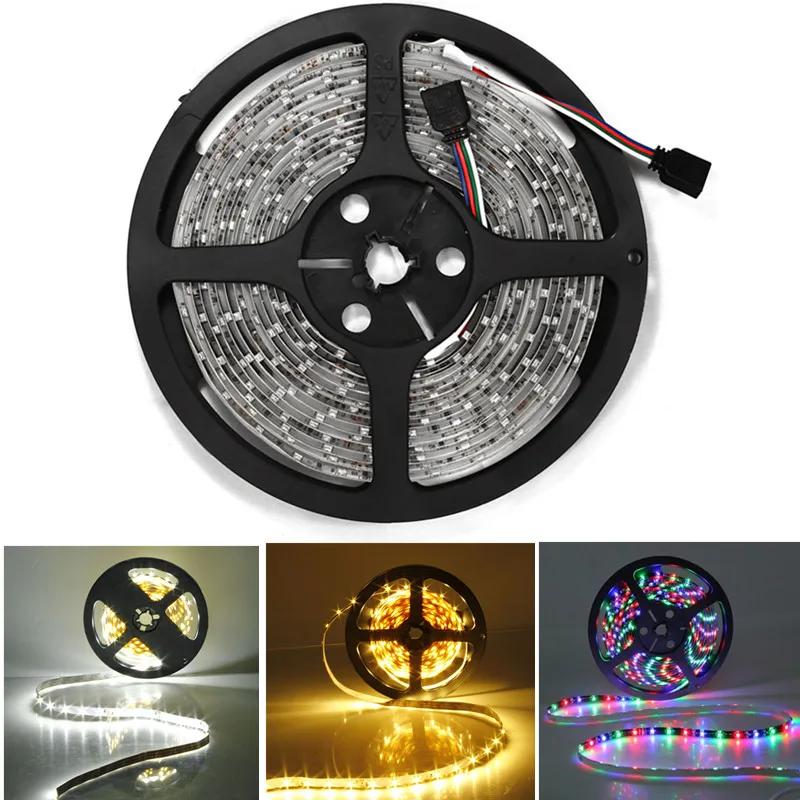 Гибкая светодиодная лента RGB 3528SMD 5 м клейкая для фосветильник освещения