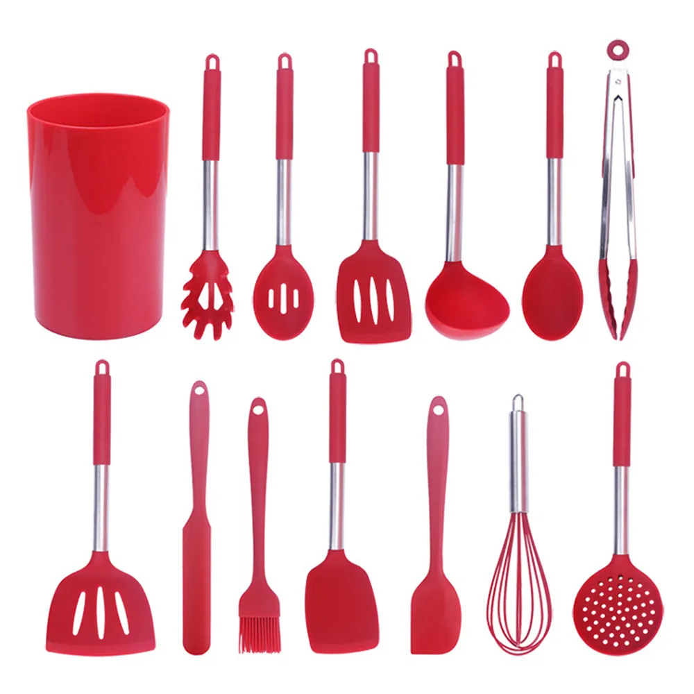 

Kitchen Utensil Set Storage Box Tools Scraper Kitchenware Silicone Kitchenware Convenient Silicone Kitchen Utensils Set