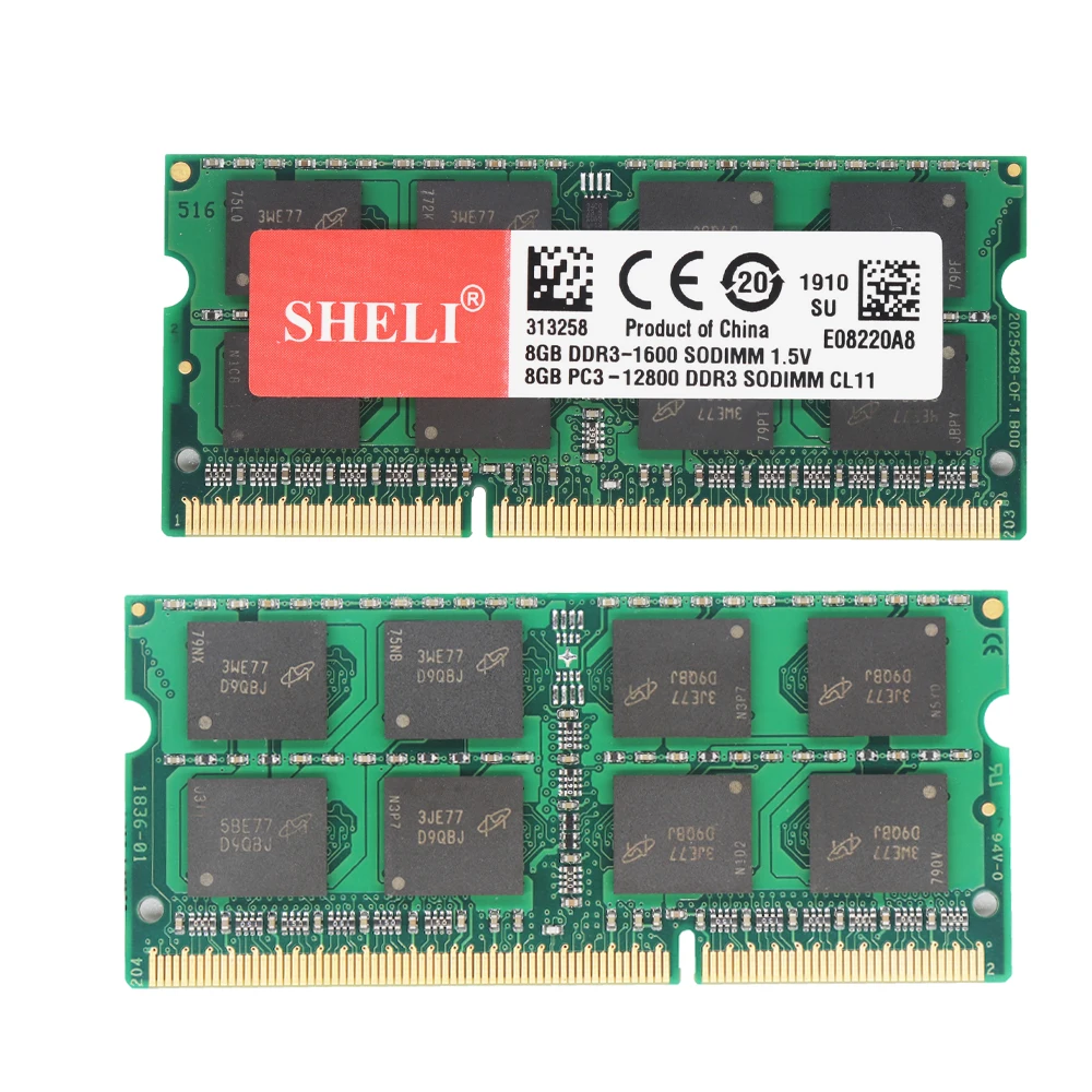 SHELI 8GB PC3-12800 DDR3 1600Mhz 204pin SODIMM RAM память для ноутбука CL11 1 5 v | Компьютеры и офис