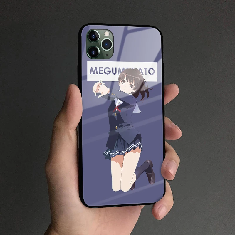 Kato Megumi Saekano аниме закаленное стекло Мягкий силиконовый чехол для телефона iPhone 6s 7 8
