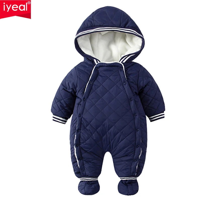 Ircomll зимний костюм для маленьких детей, для маленьких девочек и мальчиков, состоящий из Осенний комбинезон с капюшоном и подкладкой из овечьей шерсти Дети Ясельного возраста зима-осень комбинезоны для девочек Детская верхняя одежда