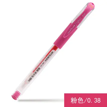 Pink 12 шт./партия шариковая ручка на водной основе UNI UM-151 0,38 мм цветная гелевая ручка двойная шариковая ручка головка для письма гладкая многоцветная - Цвет: Pink