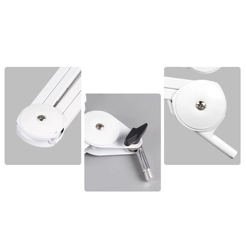 

Microphone Stand Adjustable Suspension Boom Arm with Built-in Spring for Voice Recording White