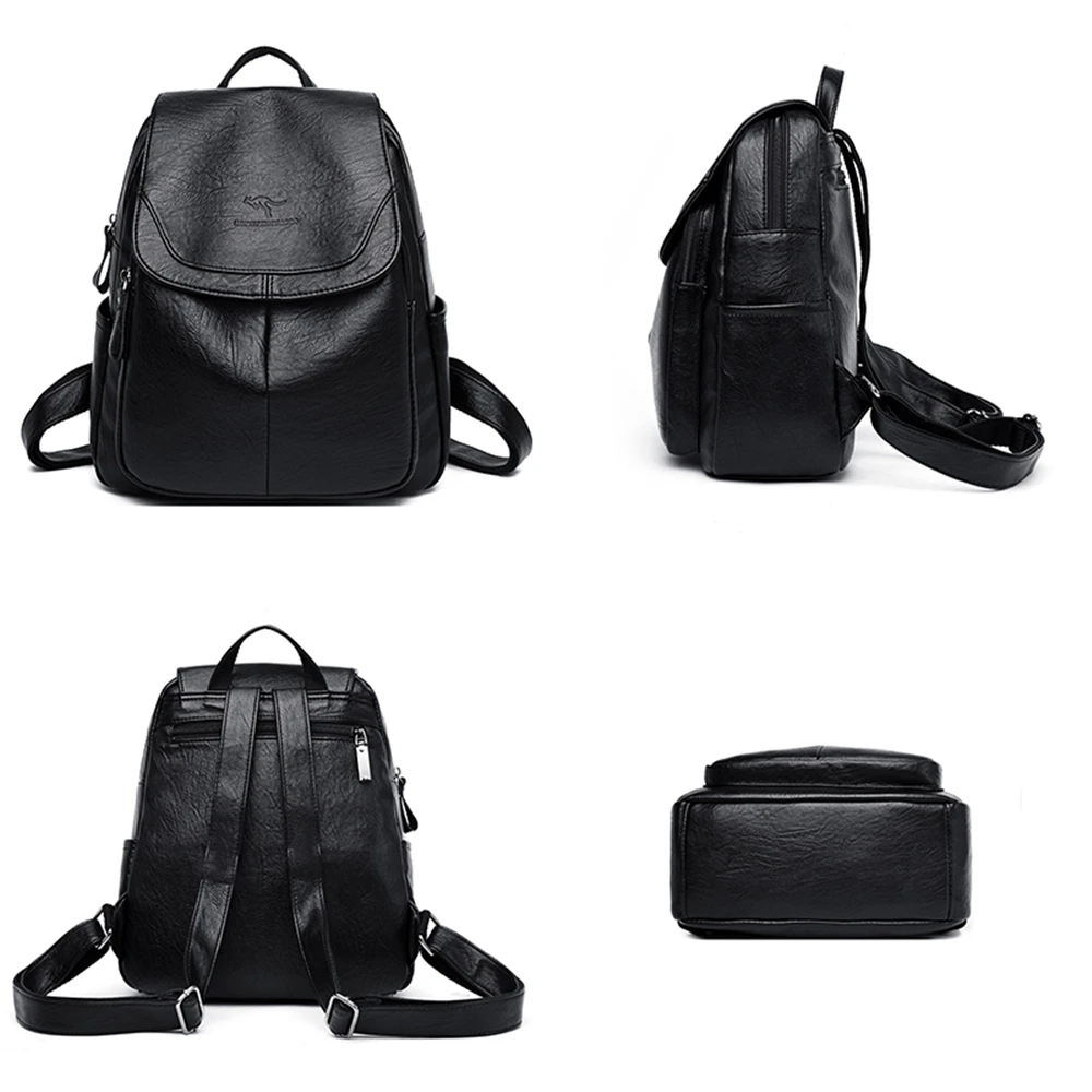 Женский кожаный рюкзак Bagpack дизайнерские сумки на плечо для женщин 2020 школьные