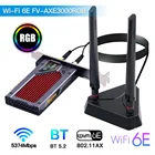Сетевая карта Wi-Fi 6E AX210 FV-AXE3000, трехдиапазонная, 2,4 ГГц5G ГГц, для Bluetooth 5,2802, 11AXAC, адаптер PCIE, Windows 10, для ПК