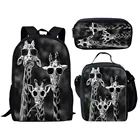 Детский Школьный рюкзак для мальчиков и девочек, ранец с изображением животных, жирафов, бабочек, Детская вместительная сумка, школьные ранцы для 1-6 классов