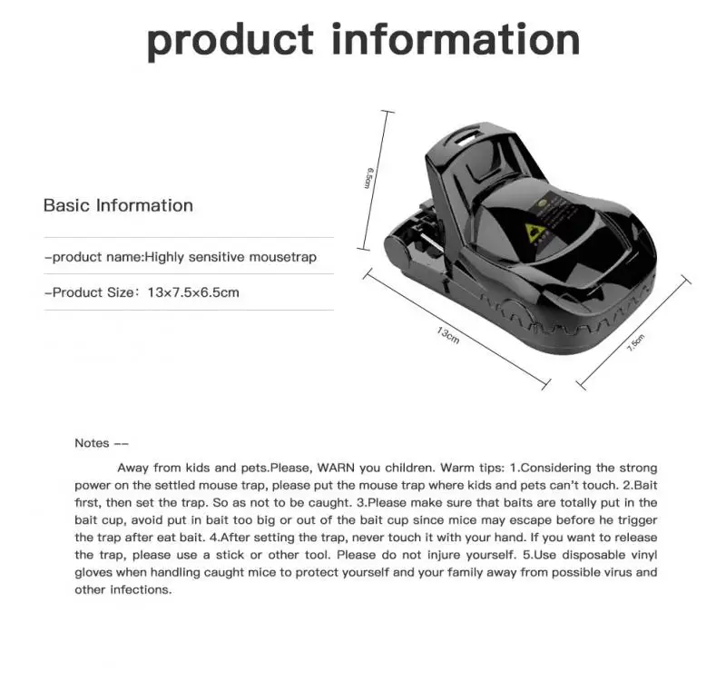 

2/4/6Pcs Reusable Plastic Rat Traps Mice Mouse Traps Mousetrap Bait Snap Spring Rodent Catcher Pest Control For Home Dropship