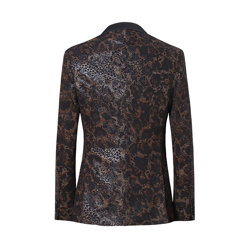 Модный костюм с принтом куртка мужское платье для свадебной вечеринки пальто