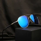 Солнцезащитные очки-авиаторы поляризационные для мужчин и женщин, классические, в металлической оправе, для вождения, UV400, черные, для рыбалки