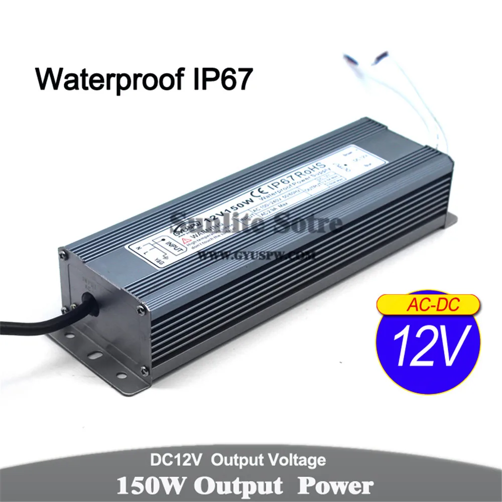 Водонепроницаемый источник питания DC 12V 24V 24W 60W 72W 100W 120W 150W 200W 250W 300W трансформаторы 220V AC к DC12V DC24V наружный SMPS