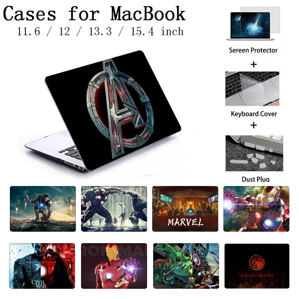 Новый чехол для MacBook ноутбука Apple Air Pro retina 11 12 15 13 3 4 дюймов клавиатуры Torba| |