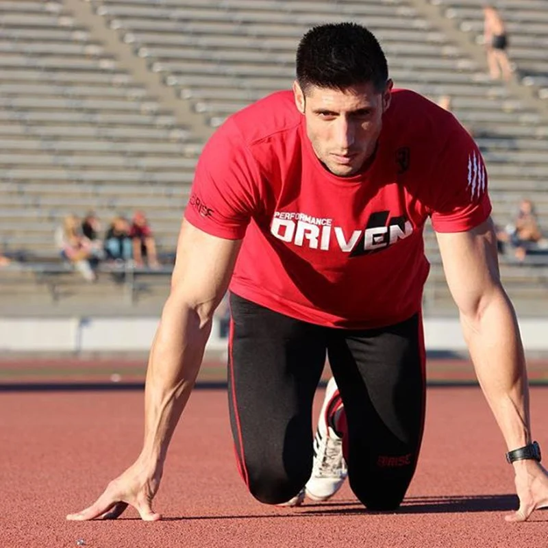 Мужская футболка с коротким рукавом для фитнеса бодибилдинга хлопок армейский