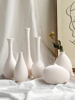 nordic decoration homeplain pottery vase white vase minimalist decoration mini ceramics vase living room decoration accessories