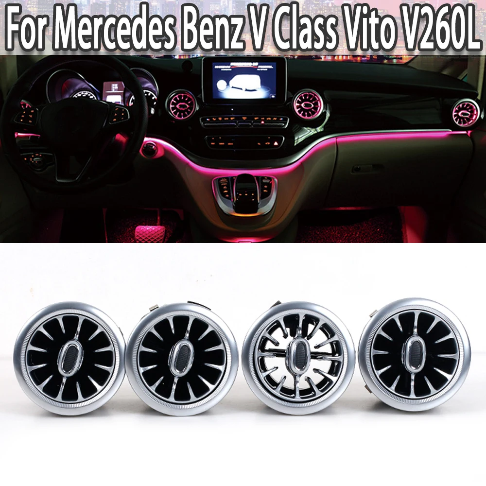 

Car Ambient Light 3/64-Color Synchronous Atmosphere Lamp For Mercedes Benz V-class W447 LED Air Vent Turbine V260