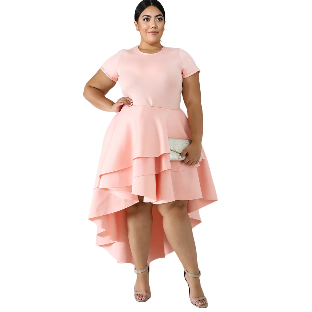 Wipalo весна лето размера плюс женское элегантное платье с овальным вырезом